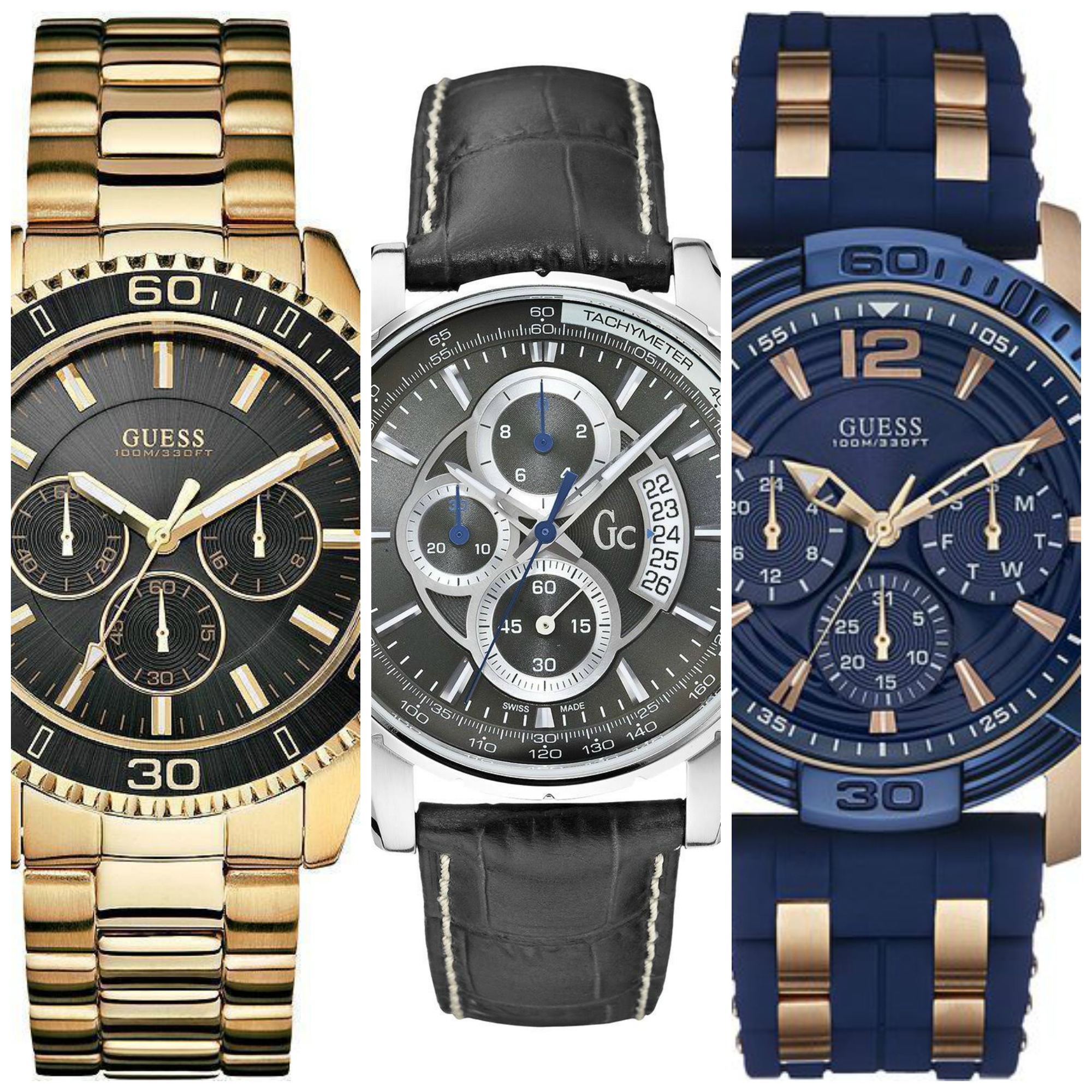 Guess Mens Sport Blue Dial Square Case Multi-Function Men Watch - GW06 At  Just Watches