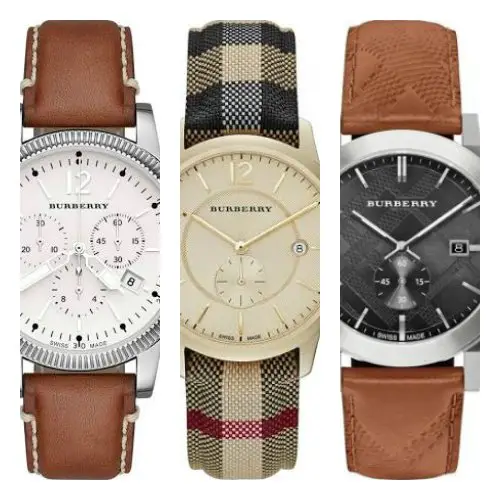 burberry watch brown leather strap